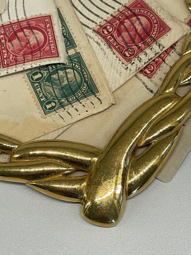 Gold V Twist Necklace Bloomers and Frocks